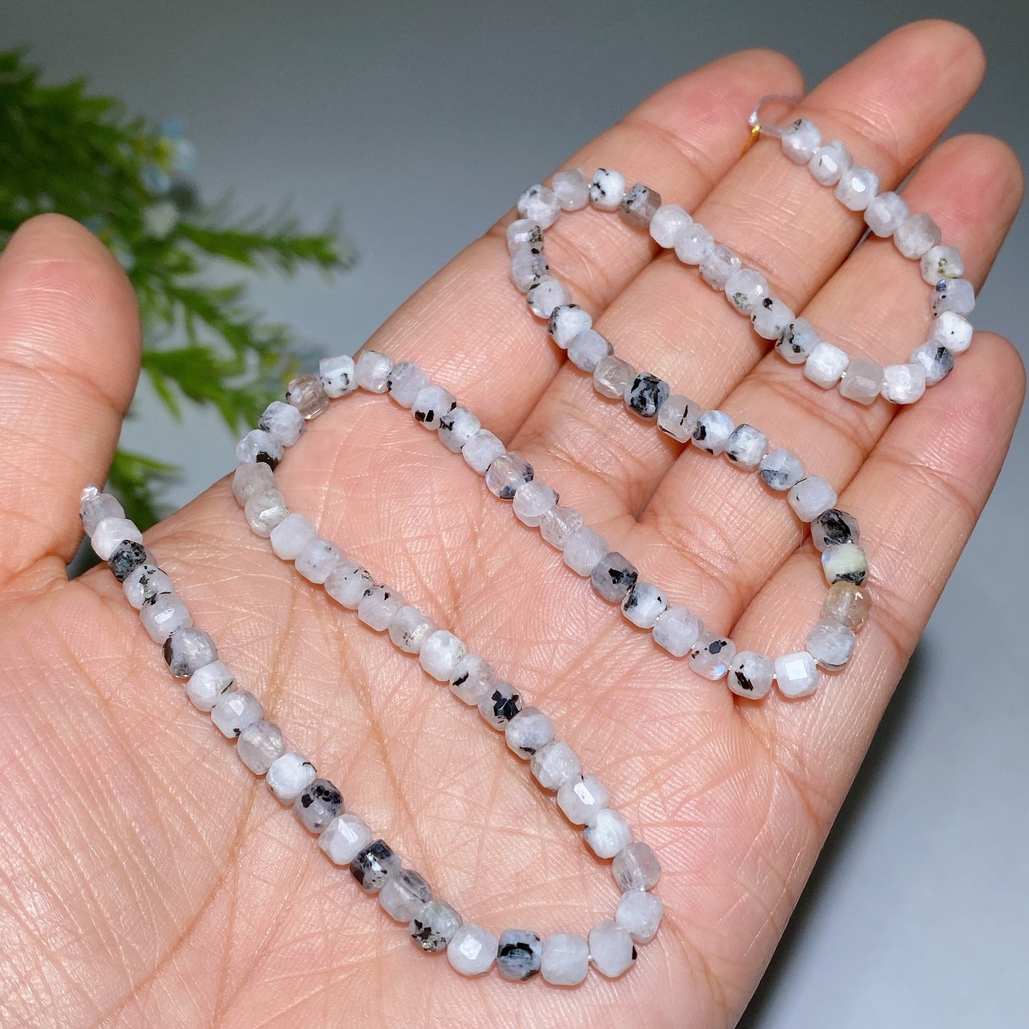 4mm Crystal Faceted Cube Bead String Crytal Healing Bulk Wholesale