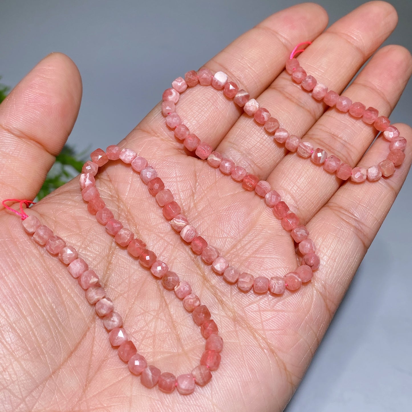 4mm Crystal Faceted Cube Bead String Crytal Healing Bulk Wholesale