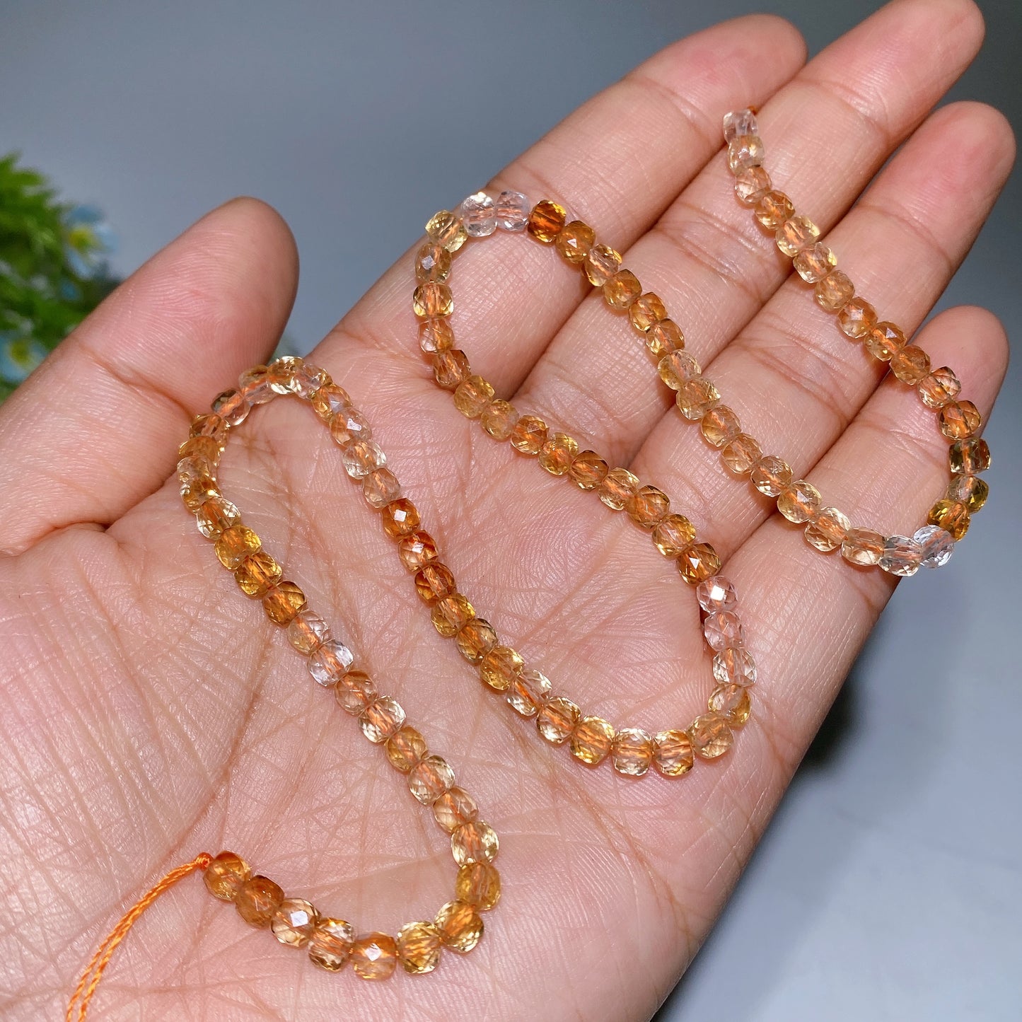 4mm Crystal Faceted Cube Bead String Crytal Healing Bulk Wholesale