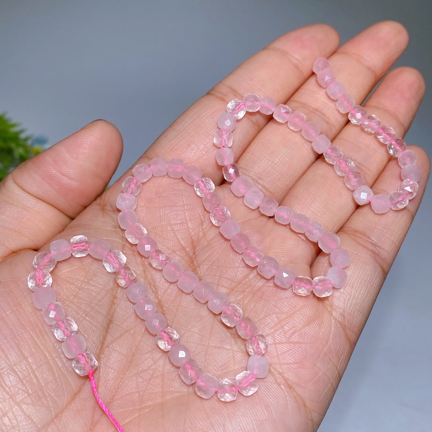 4mm Crystal Faceted Cube Bead String Crytal Healing Bulk Wholesale