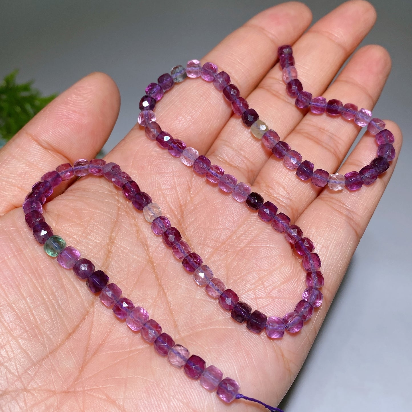 4mm Crystal Faceted Cube Bead String Crytal Healing Bulk Wholesale
