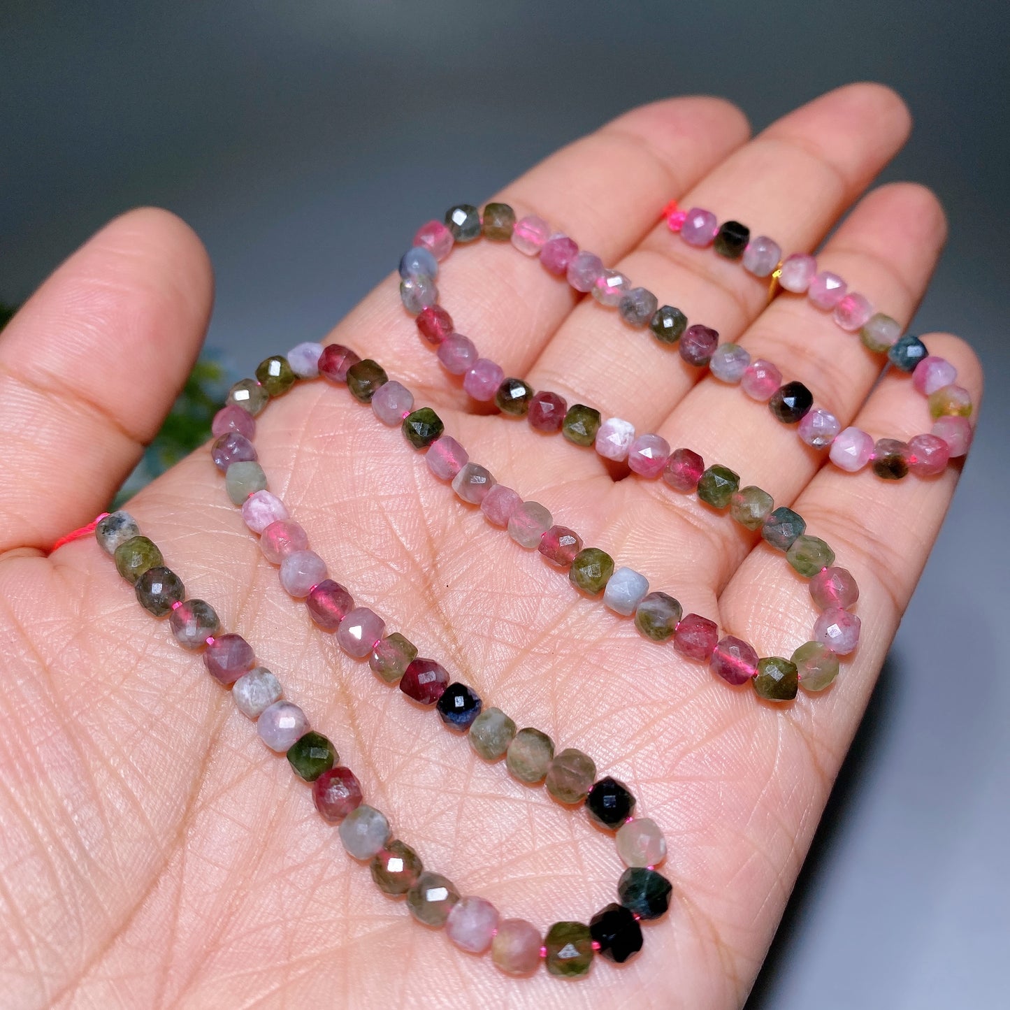 4mm Crystal Faceted Cube Bead String Crytal Healing Bulk Wholesale