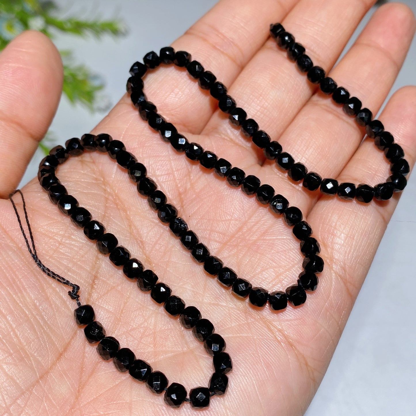 4mm Crystal Faceted Cube Bead String Crytal Healing Bulk Wholesale