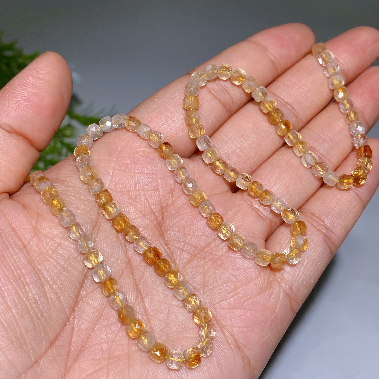 4mm Crystal Faceted Cube Bead String Crytal Healing Bulk Wholesale