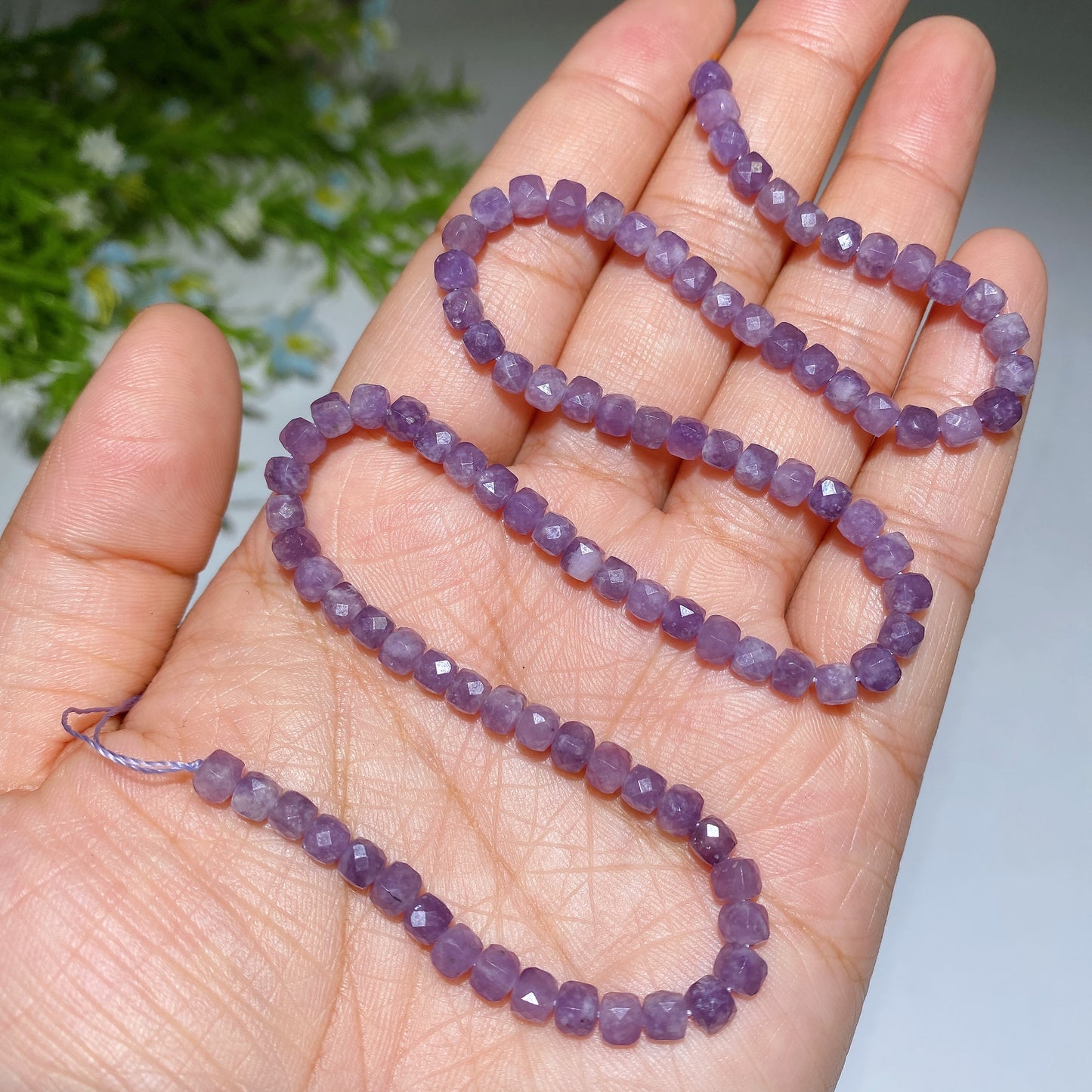 4mm Crystal Faceted Cube Bead String Crytal Healing Bulk Wholesale