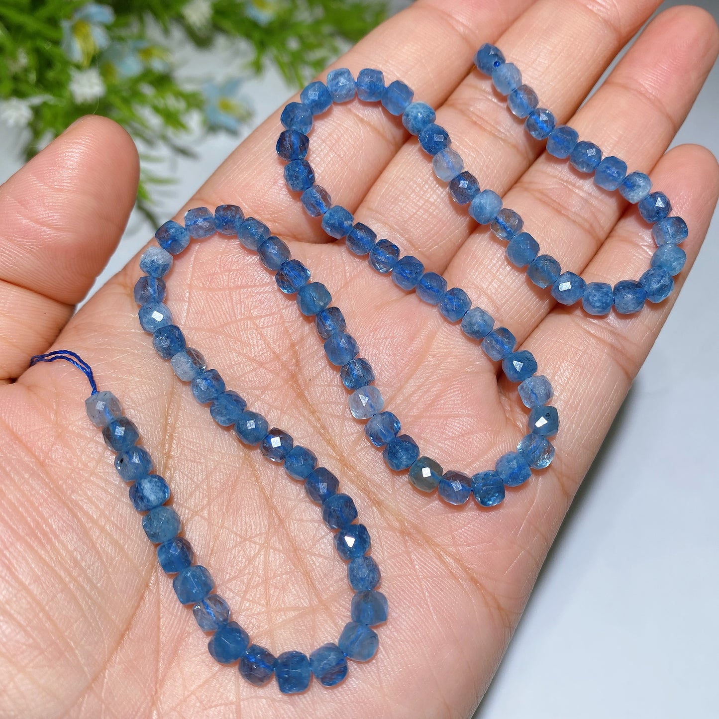 4mm Crystal Faceted Cube Bead String Crytal Healing Bulk Wholesale