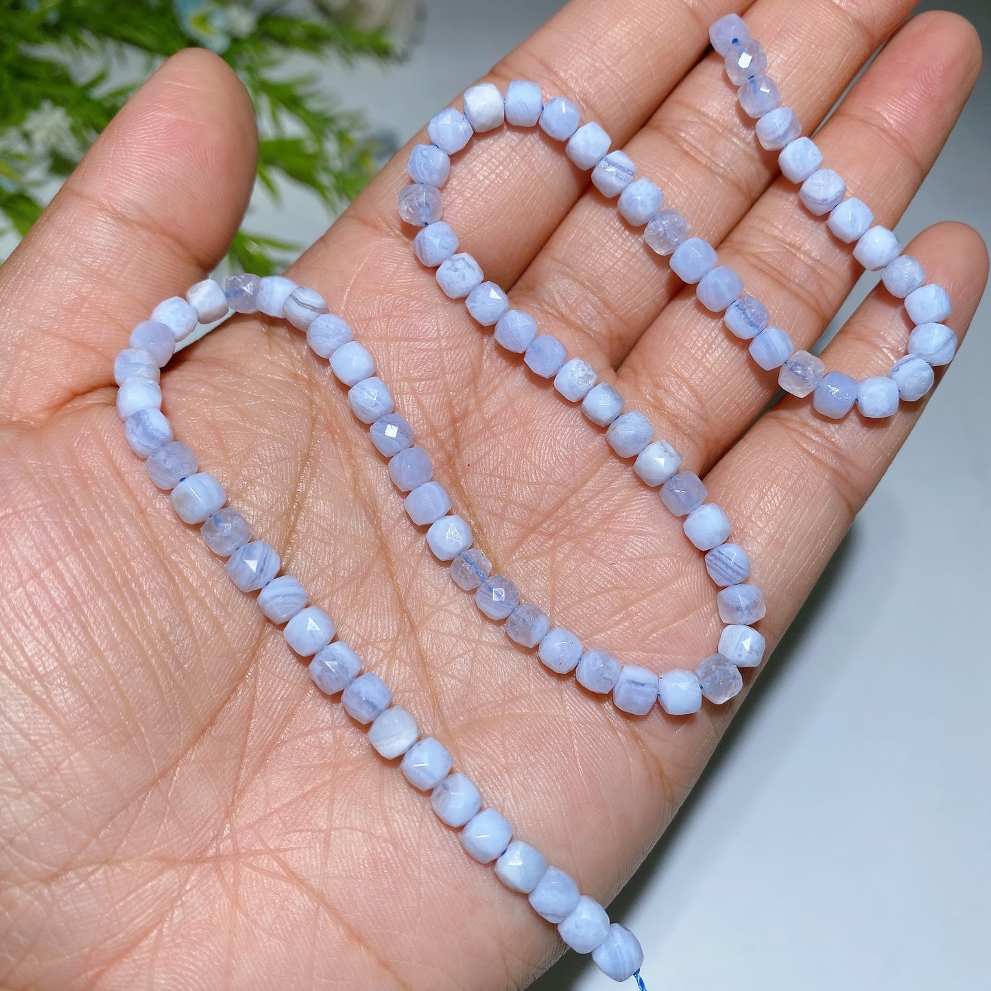 4mm Crystal Faceted Cube Bead String Crytal Healing Bulk Wholesale