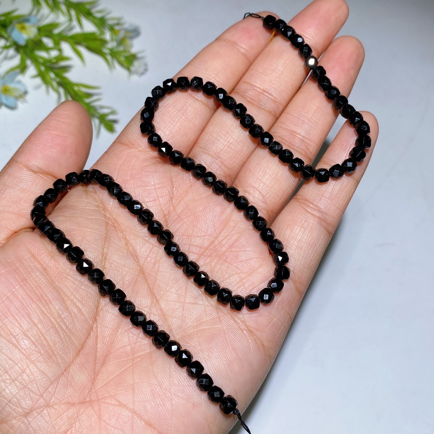 4mm Crystal Faceted Cube Bead String Crytal Healing Bulk Wholesale