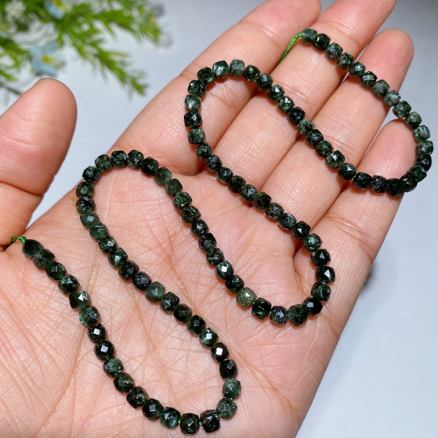 4mm Crystal Faceted Cube Bead String Crytal Healing Bulk Wholesale