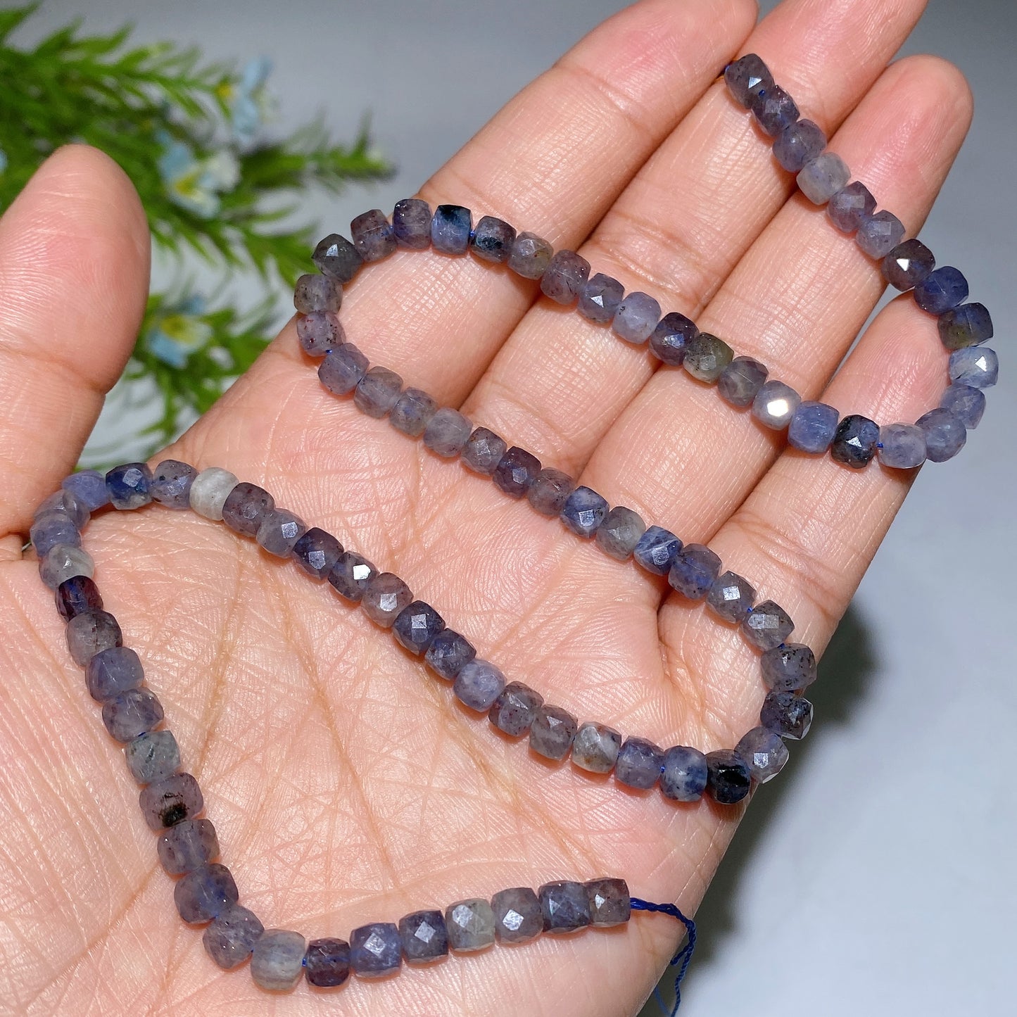 4mm Crystal Faceted Cube Bead String Crytal Healing Bulk Wholesale