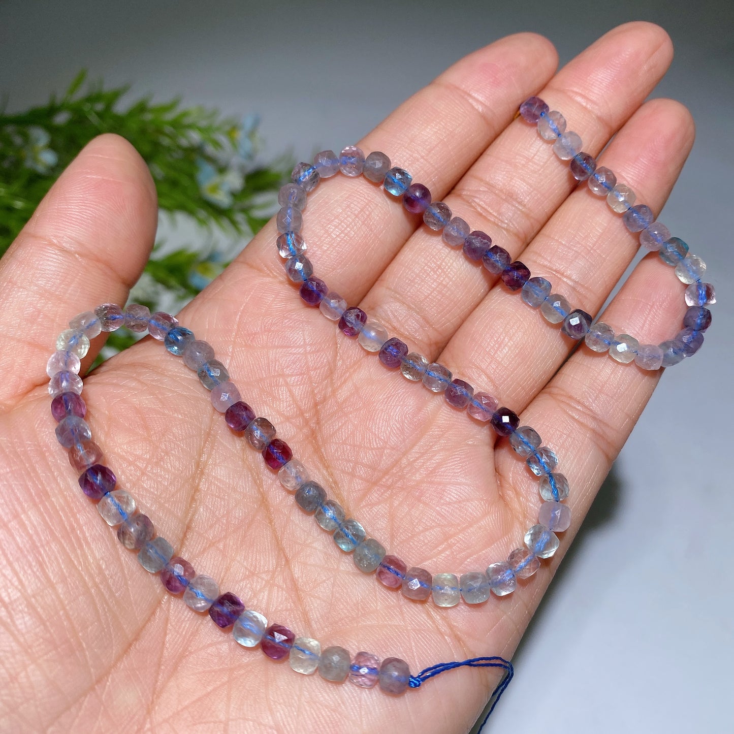 4mm Crystal Faceted Cube Bead String Crytal Healing Bulk Wholesale
