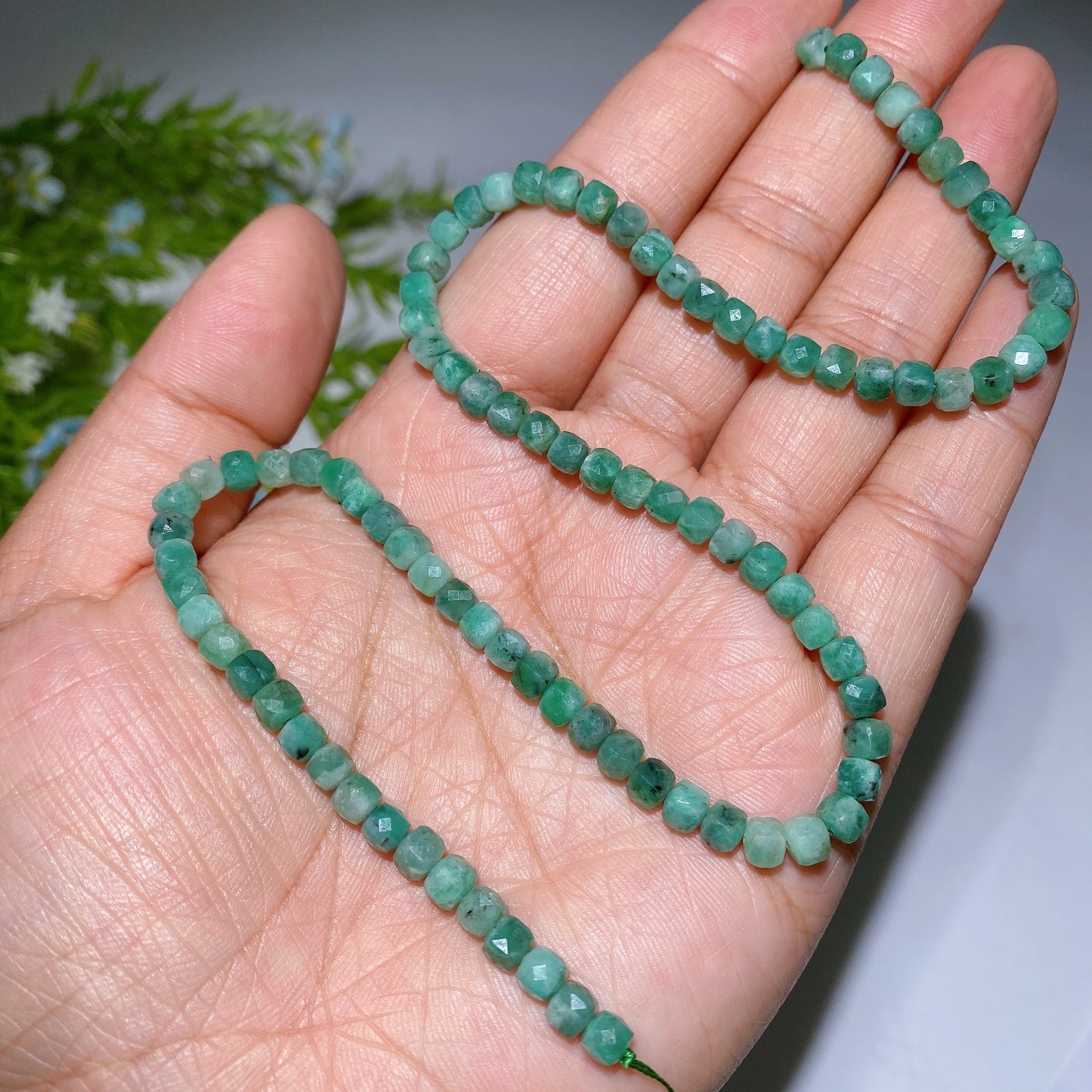 4mm Crystal Faceted Cube Bead String Crytal Healing Bulk Wholesale