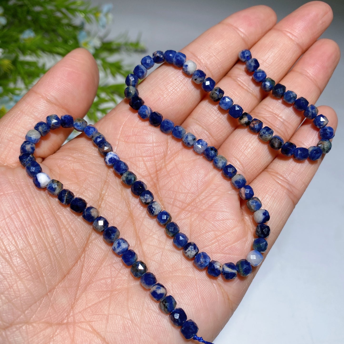 4mm Crystal Faceted Cube Bead String Crytal Healing Bulk Wholesale