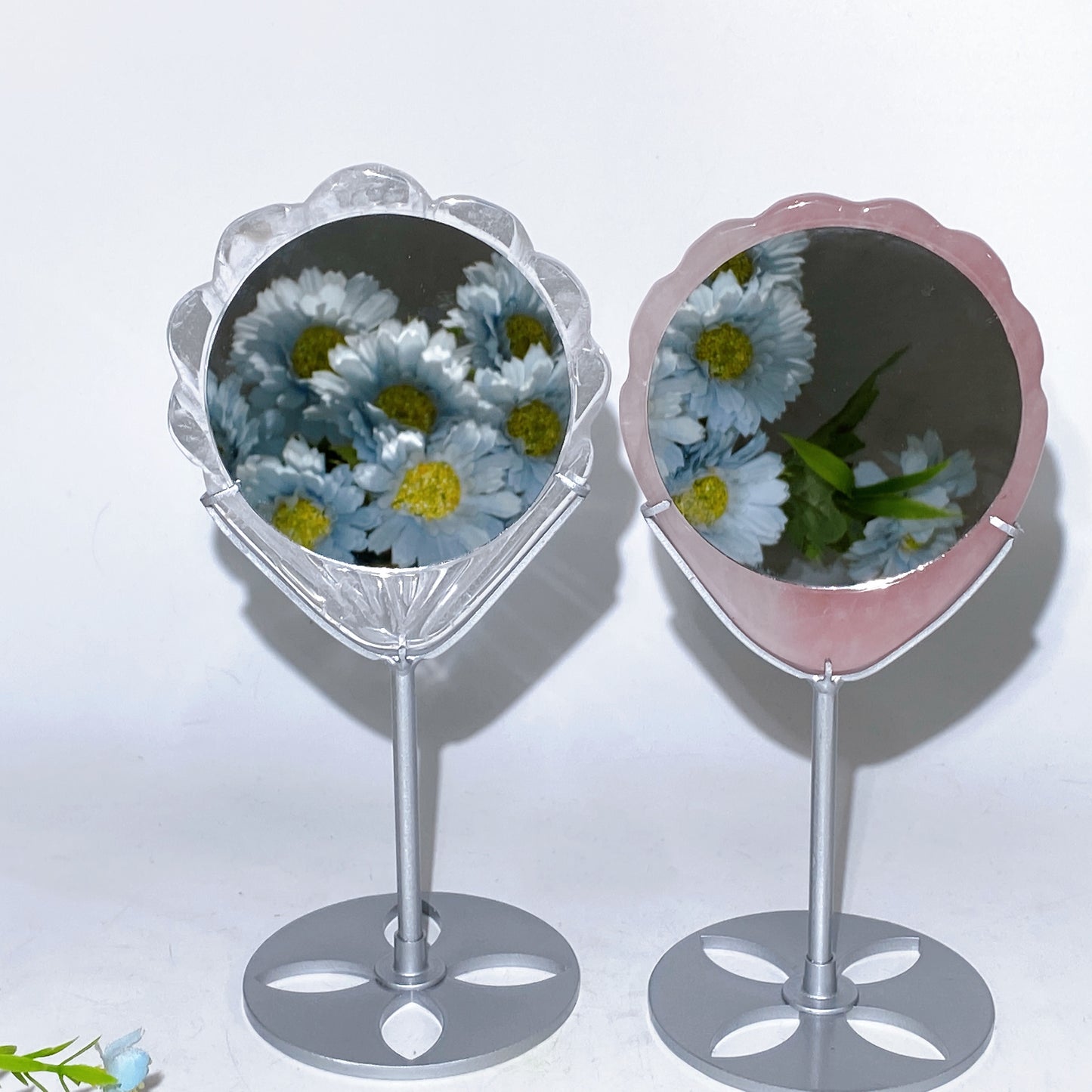 19cm Shell Mirror With Stand Crystal Healing Bulk Wholesale