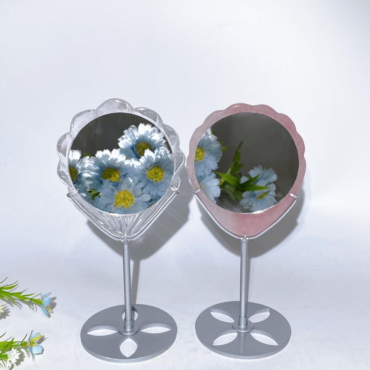 19cm Shell Mirror With Stand Crystal Healing Bulk Wholesale