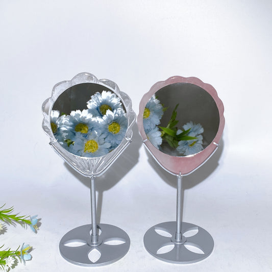 19cm Shell Mirror With Stand Crystal Healing Bulk Wholesale