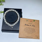Mother's Day Gift 8mm Crystal Pearl Bracelet with Card Crystal Healing Bulk Wholesale