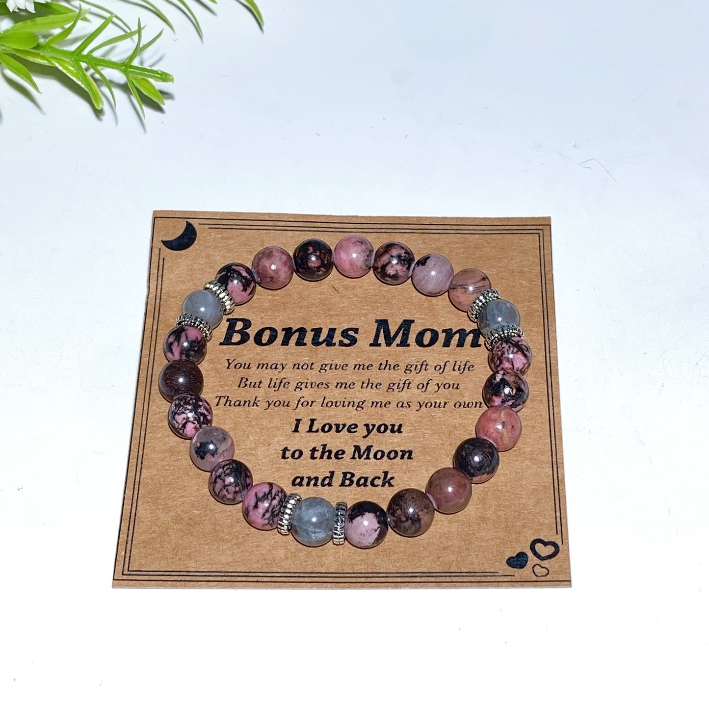 Mother's Day Gift 8mm Crystal Pearl Bracelet with Card Crystal Healing Bulk Wholesale