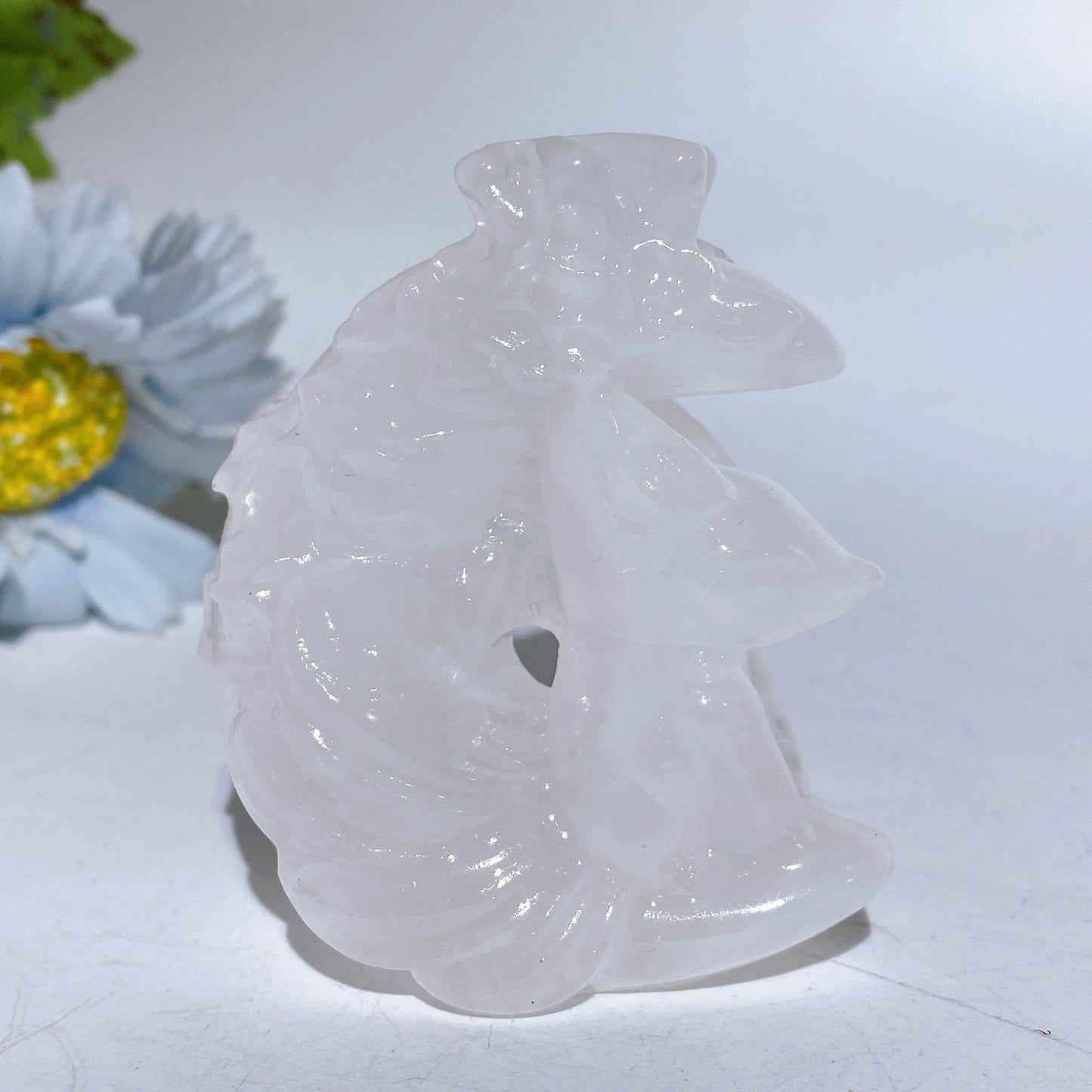 2.7" Crystal Fox Moon Carving Crystal Healing Bulk Wholesale
