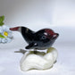 2.9" Crystal Dolphin Carving with Jade Base Crystal Healing Bulk Wholesale