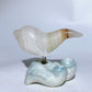 2.9" Crystal Dolphin Carving with Jade Base Crystal Healing Bulk Wholesale