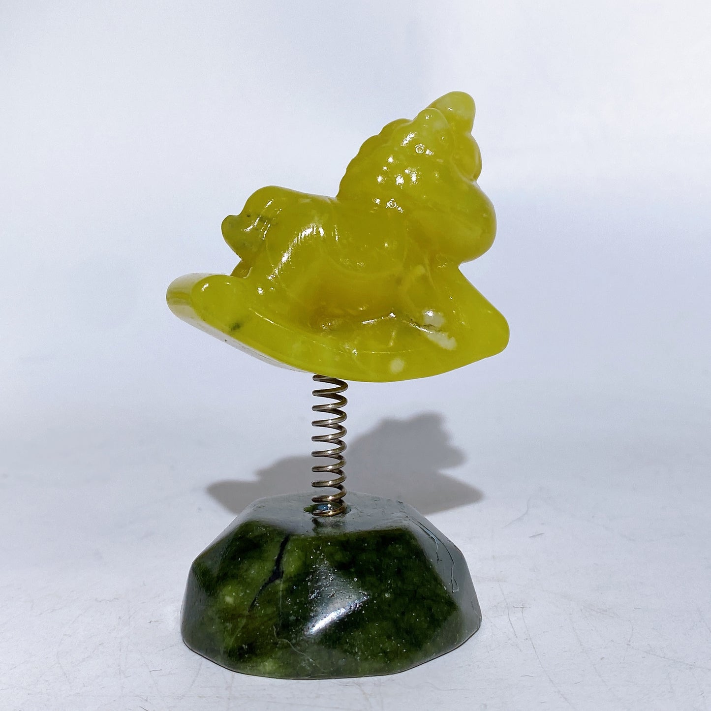 3.2" Crystal Unicorn with Spring Serpentine Base Crystal Healing Bulk Wholesale