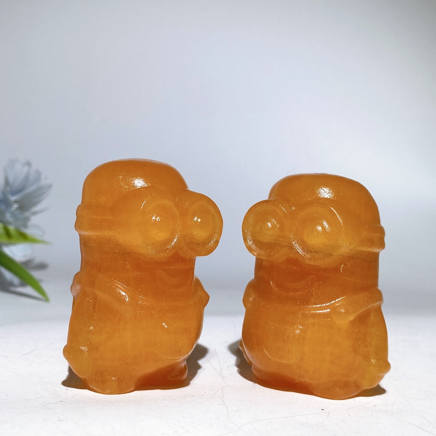2.4" Orange Calcite Minion Carving Crystal Healing Bulk Wholesale