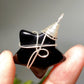 Silver-plated Copper Wrapping Crystal Star Pendant with Black Cord Necklace Crystal Healing Bulk Wholesale
