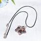 Silver-plated Copper Wrapping Crystal Star Pendant with Black Cord Necklace Crystal Healing Bulk Wholesale
