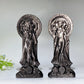 15cm Silver Obsidian Hecate Carving Crystal Healing Bulk Wholesale