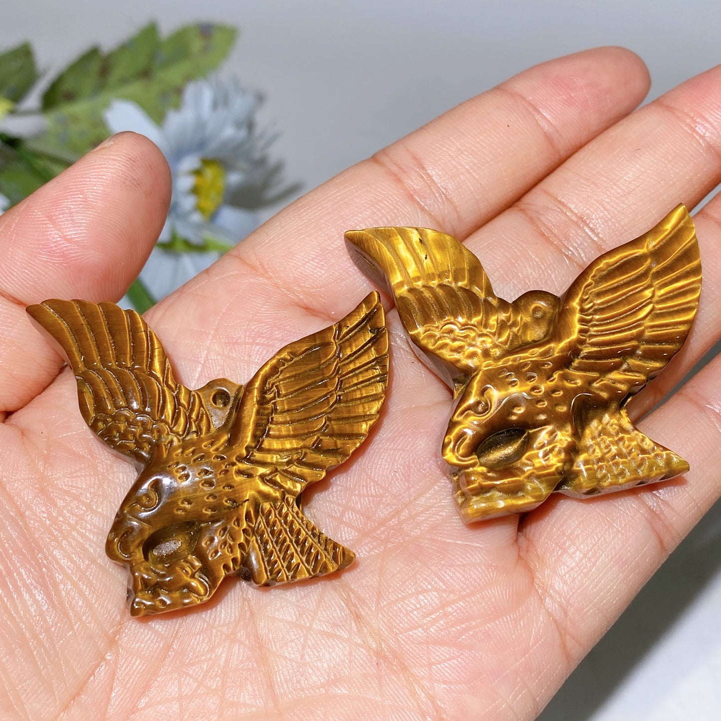 1.6"-2.1" Yellow Tiger's Eye Slab Carving Crystal Healing Bulk Wholesale