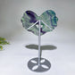 Rainbow Fluorite Heart Carving with Stand Crystal Healing Bulk Wholesale