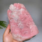 19cm Unique Hand Carved Pink Opal Landscape Pavilions Free Form Crystal Healing Bulk Wholesale