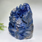 18cm Unique Hand Carved Sodalite Landscape with Dragon Carving Free Form Crystal Healing Bulk Wholesale