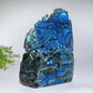 15.5cm Unique Hand Carved Labradorite Landscape Pavilions Free Form Crystal Healing Bulk Wholesale