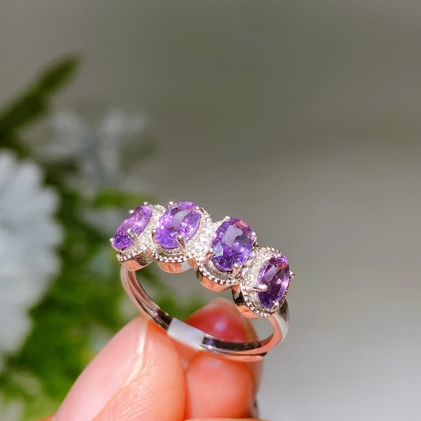 S925 Crystal Ring Crystal Healing Bulk Wholesale