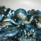 21cm Unique Hand Carved Labradorite Ocean World with Dolphin Octopus Fish Turtle Coral Carvings Free Form Crystal Healing Bulk Wholesale