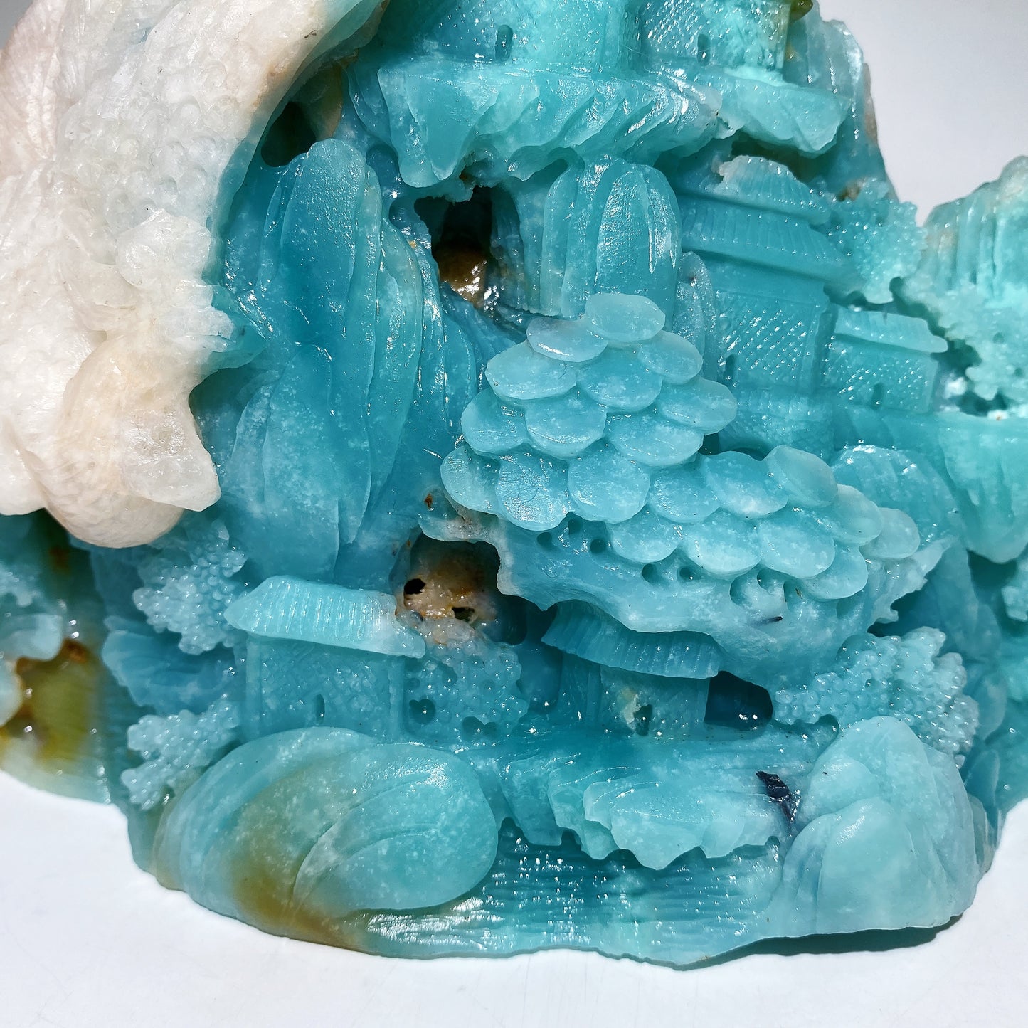 24cm Unique Hand Carved Caribbean Calcite Phoenix Mountain Free Form Crystal Healing Bulk Wholesale