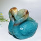 8cm Unique Hand Carved Caribbean Calcite Axi Galericulata Sweethearts Bird Carving Crystal Healing Bulk Wholesale