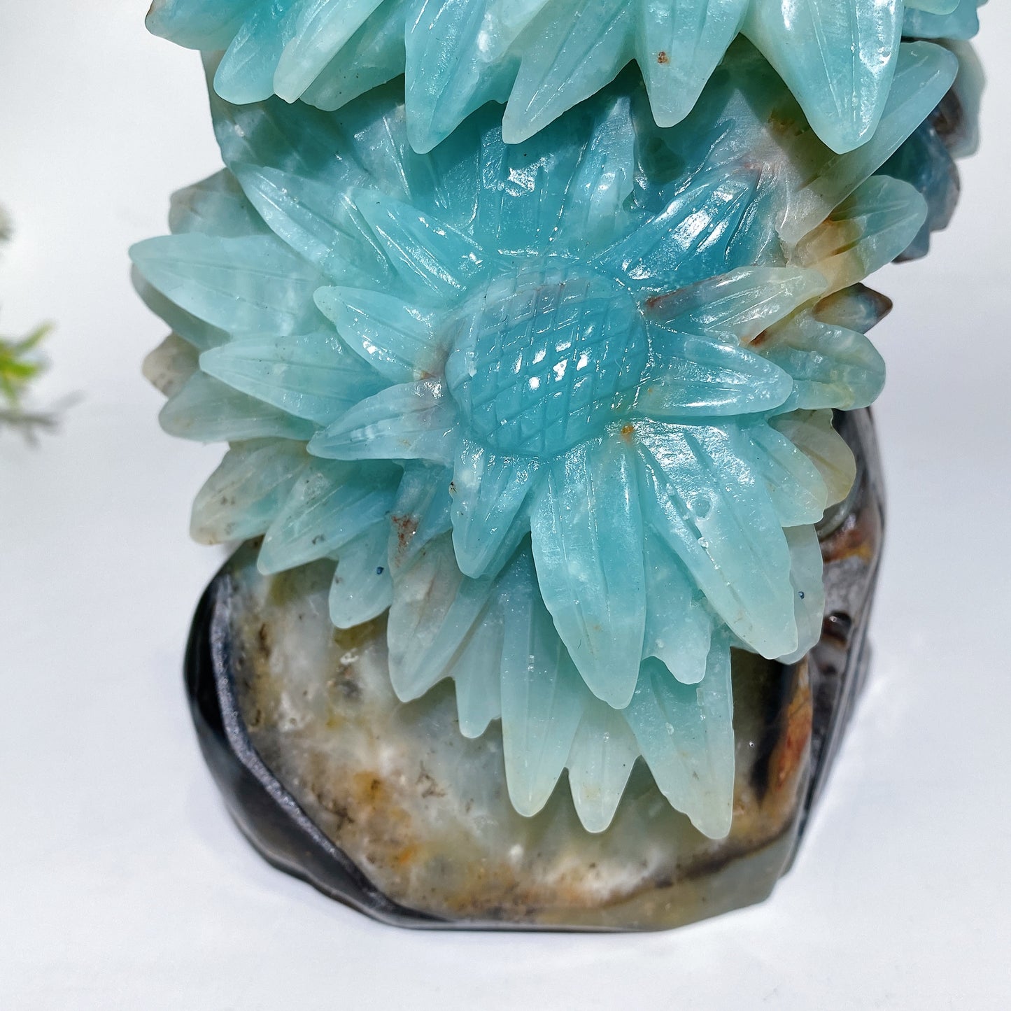 Unique Hand Carved Caribbean Calcite Sun Flowers Free Form Crystal Healing Bulk Wholesale