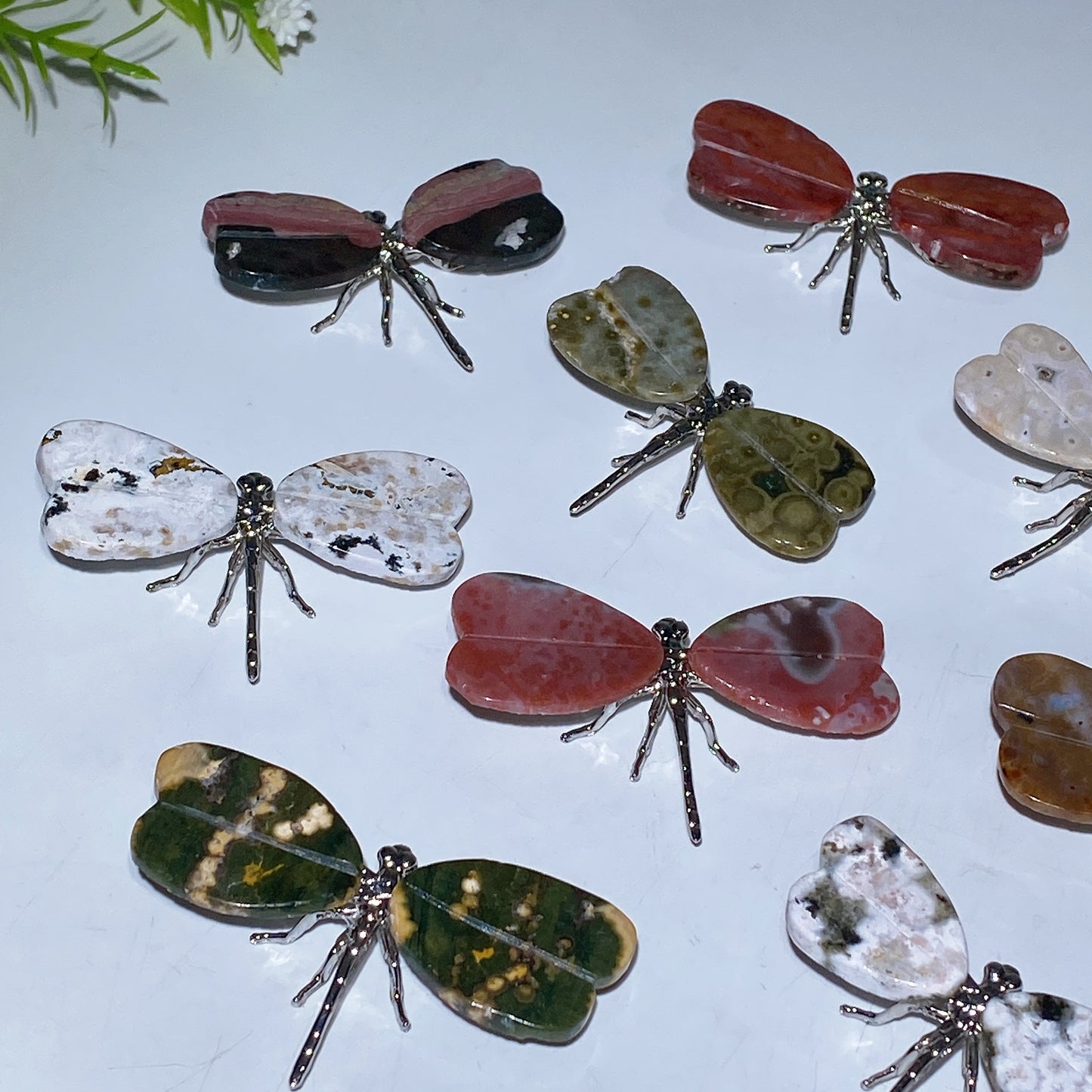 Ocean Jasper Dragonfly Carving Crystal Healing Bulk Wholesale