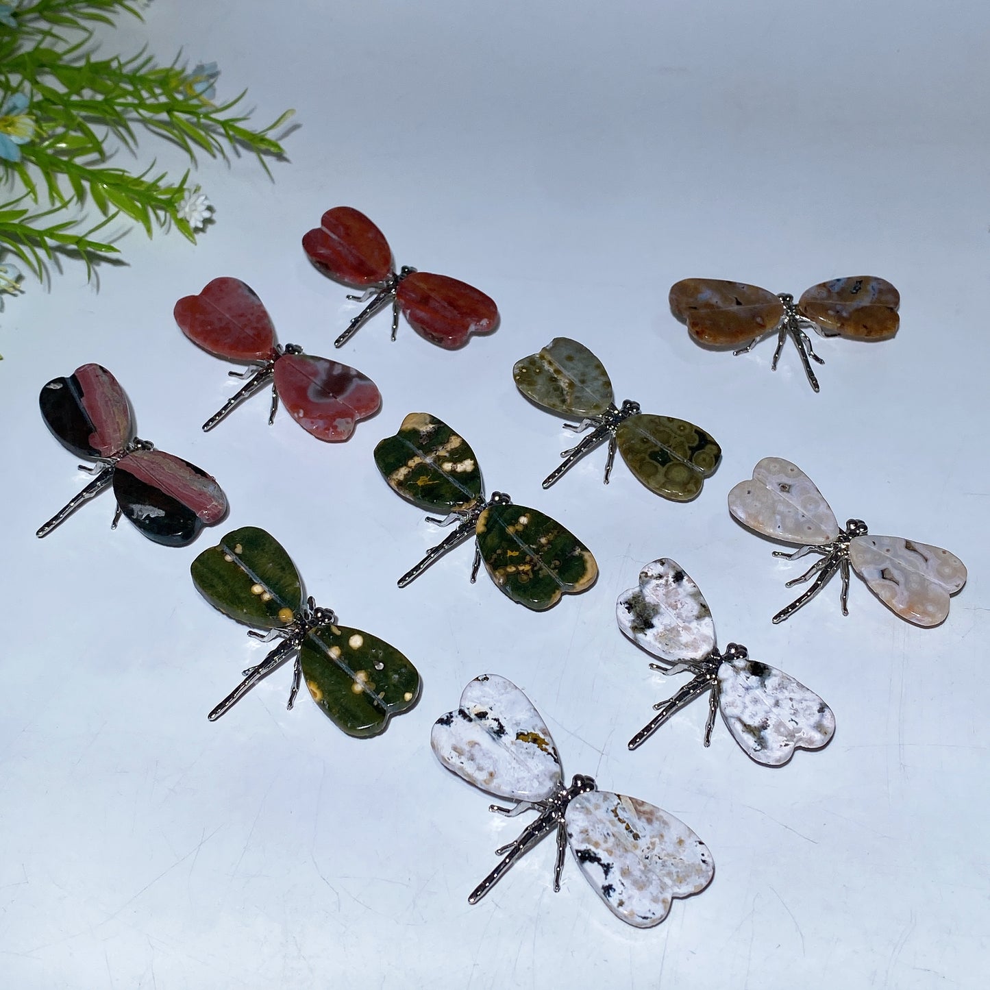 Ocean Jasper Dragonfly Carving Crystal Healing Bulk Wholesale