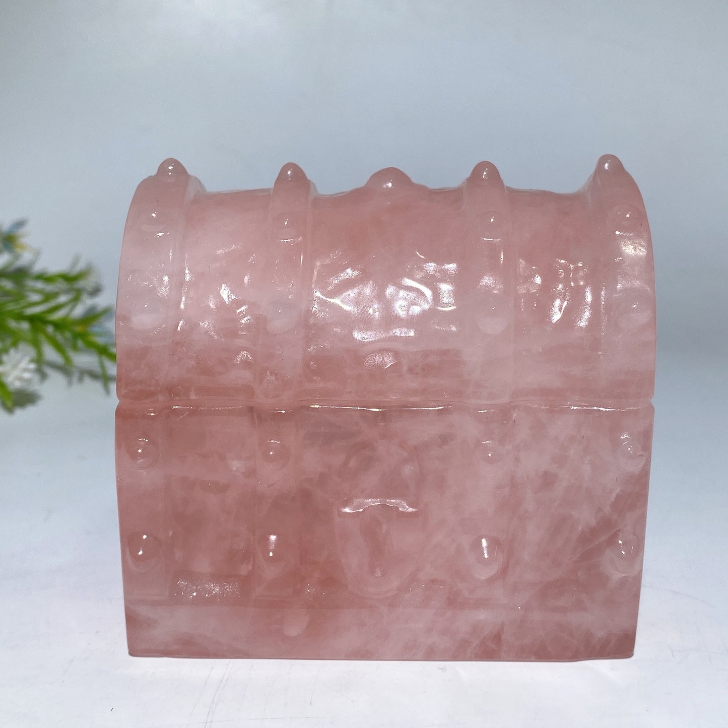 3.4" Rose Quartz Treasure Box Carving Crystal Healing Bulk Wholesale