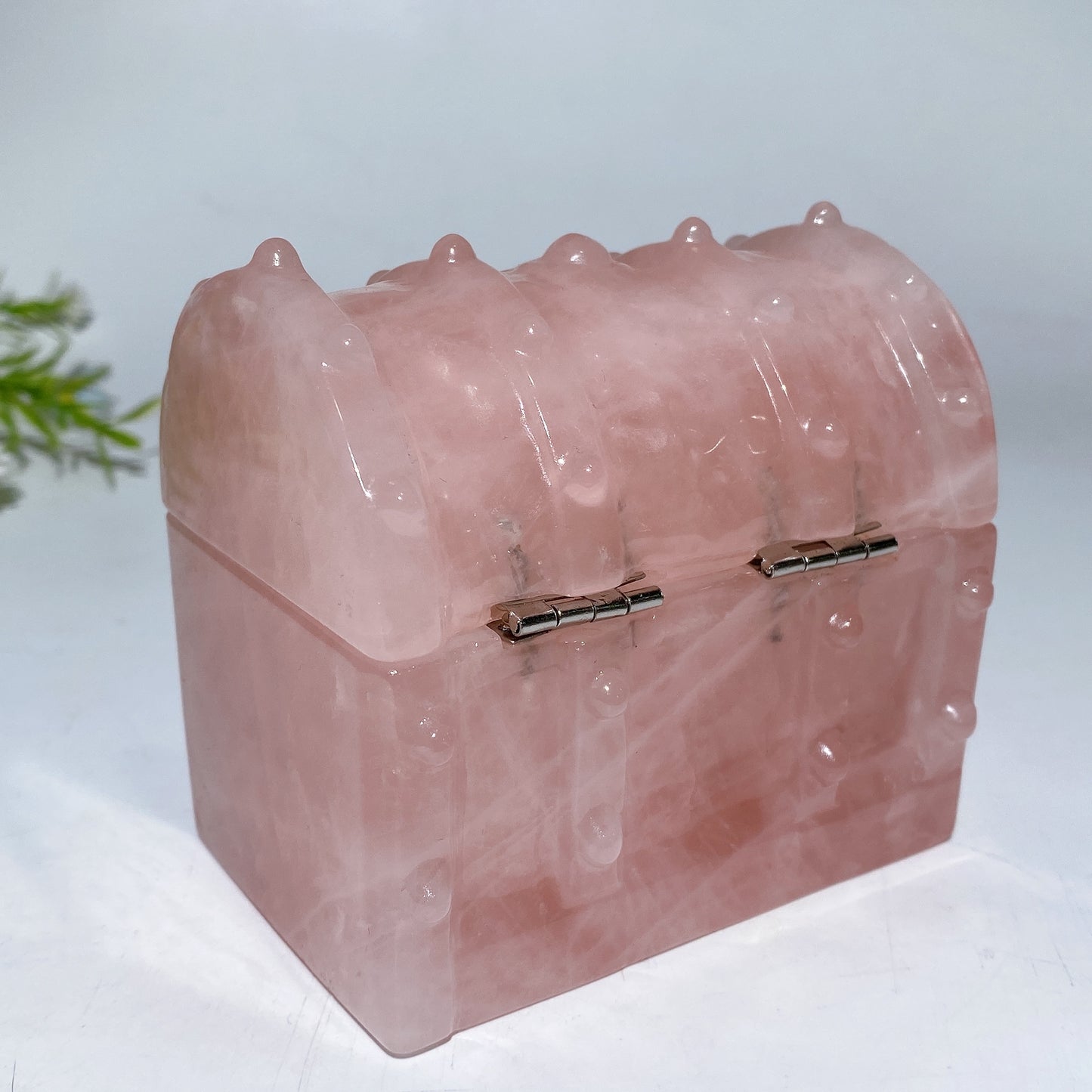 3.4" Rose Quartz Treasure Box Carving Crystal Healing Bulk Wholesale
