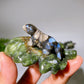 2.7" Crystal Dinosaur on Leaf Carving Crystal Healing Bulk Wholesale