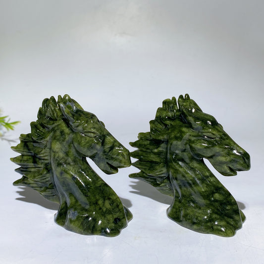 3.0" Serpentine Horse Head Carving Crystal Healing Bulk Wholesale