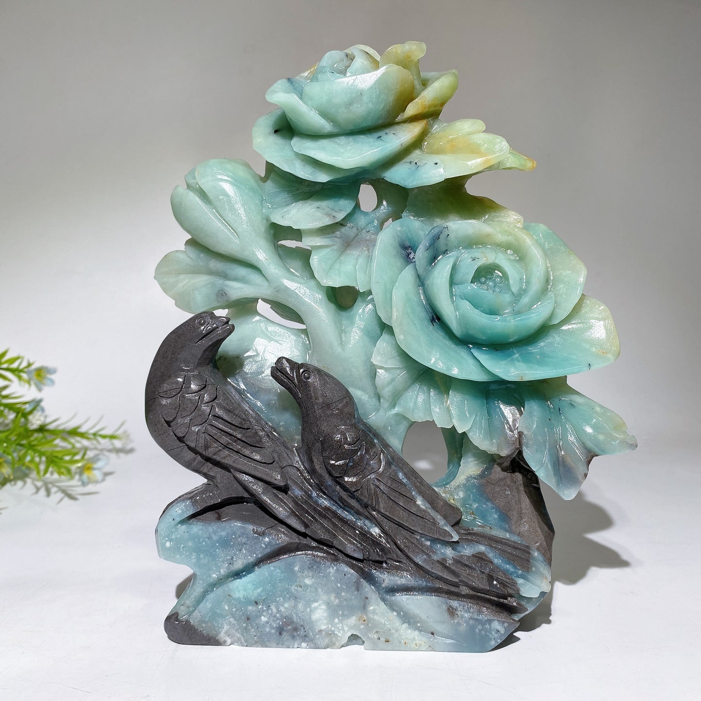 Unique Hand Carved Caribbean Calcite Flower Birds Free Form Crystal Healing Bulk Wholesale