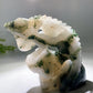 Unique Hand Carved Druzy Moss Agate Lizard Free Form Crystal Healing Bulk Wholesale