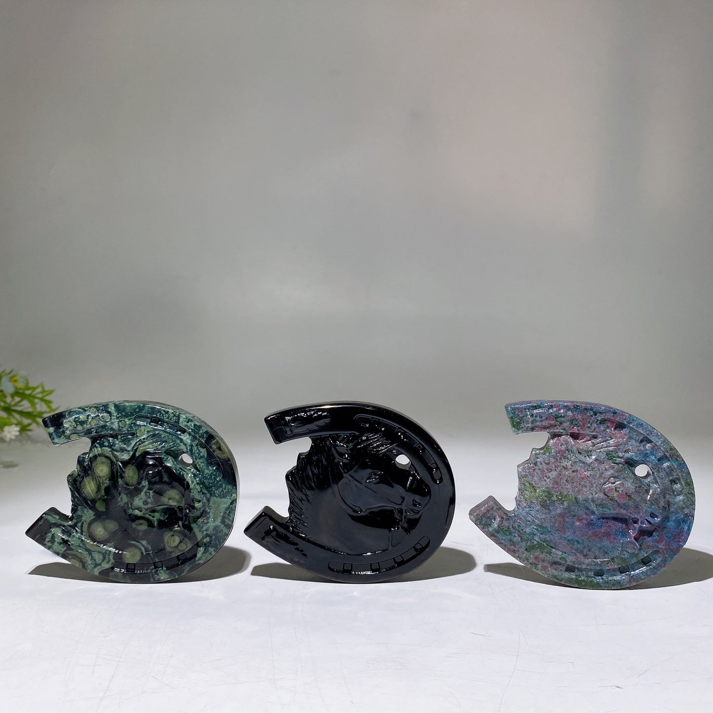 3.2" Crystal Horse Clevis Carving Crystal Healing Bulk Wholesale