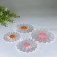 2.5" 3.5" Selenite Sunflower Carving Crystal Healing Bulk Wholesale
